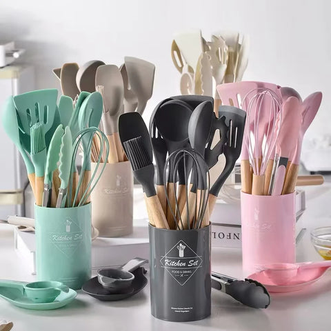 12Pcs Silicone Cooking Utensils Set