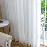 White Tulle Yarn Window Curtains