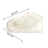 Small Size Heart Shaped Fluffy Rug