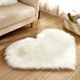 Small Size Heart Shaped Fluffy Rug