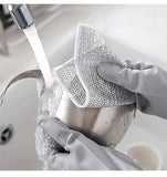 Microfiber Wash Towel Built-in Sponge Steel Wire Ball