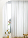 White Tulle Yarn Window Curtains