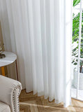 White Tulle Yarn Window Curtains