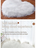 Small Size Heart Shaped Fluffy Rug