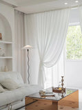 White Tulle Yarn Window Curtains