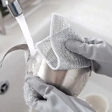 Microfiber Wash Towel Built-in Sponge Steel Wire Ball